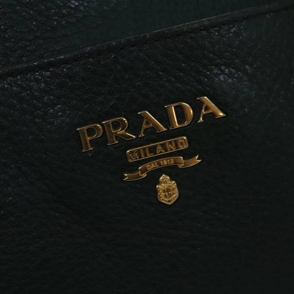 PRADA Tote Bag Leather 2way Khaki Auth bs15124 - Picture 14 of 16